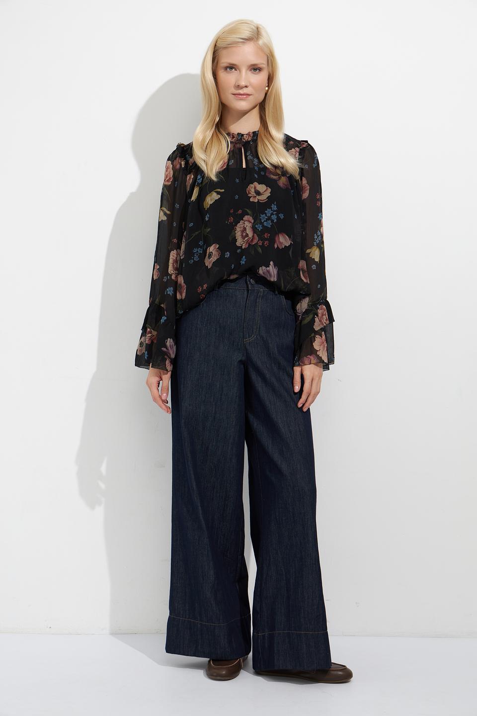 Блуза Oui с цветочным принтом