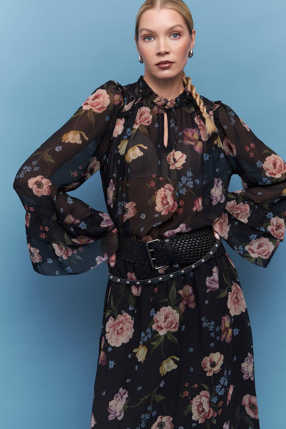 Блуза Oui с цветочным принтом