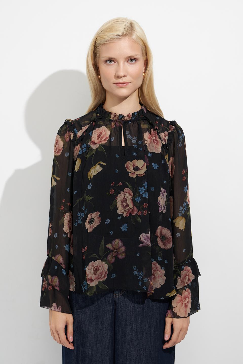 Блуза Oui с цветочным принтом