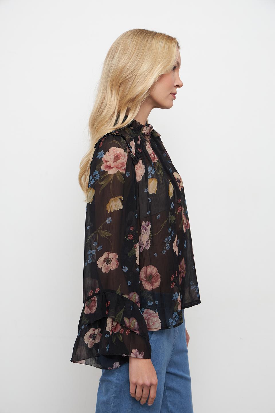 Блуза Oui с цветочным принтом