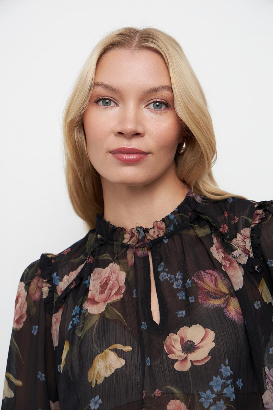 Блуза Oui с цветочным принтом