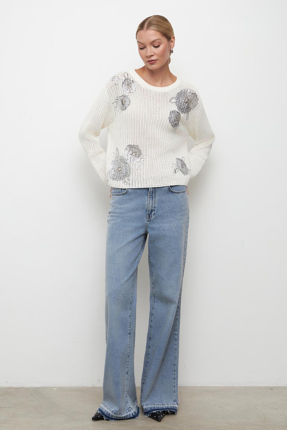 Пуловер Oui с узором