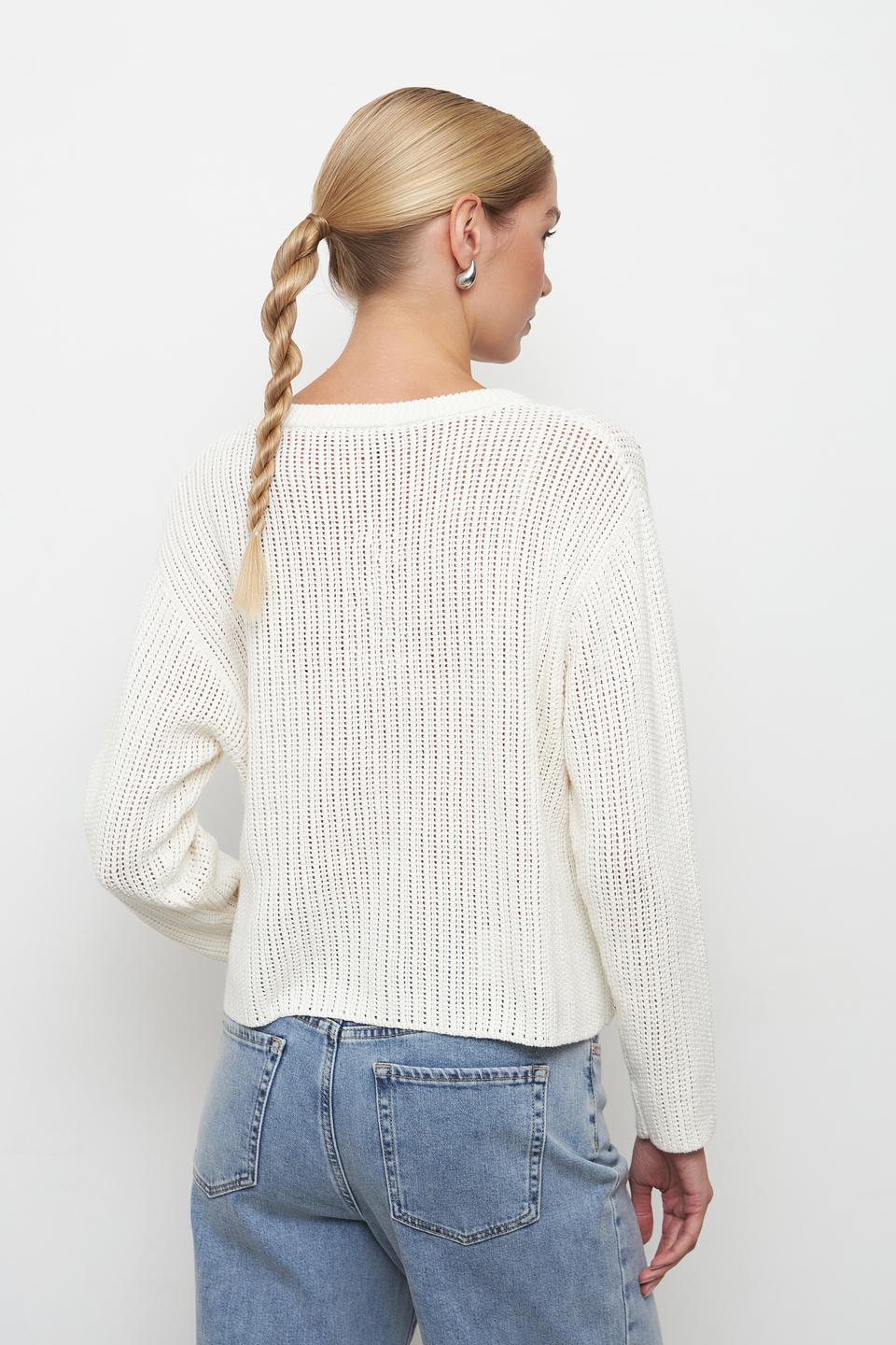 Пуловер Oui с узором