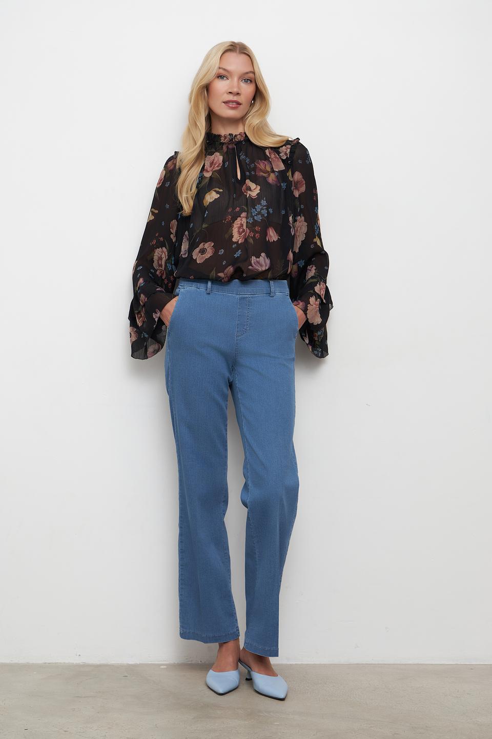 Джинсы Anna Montana голубые прямые