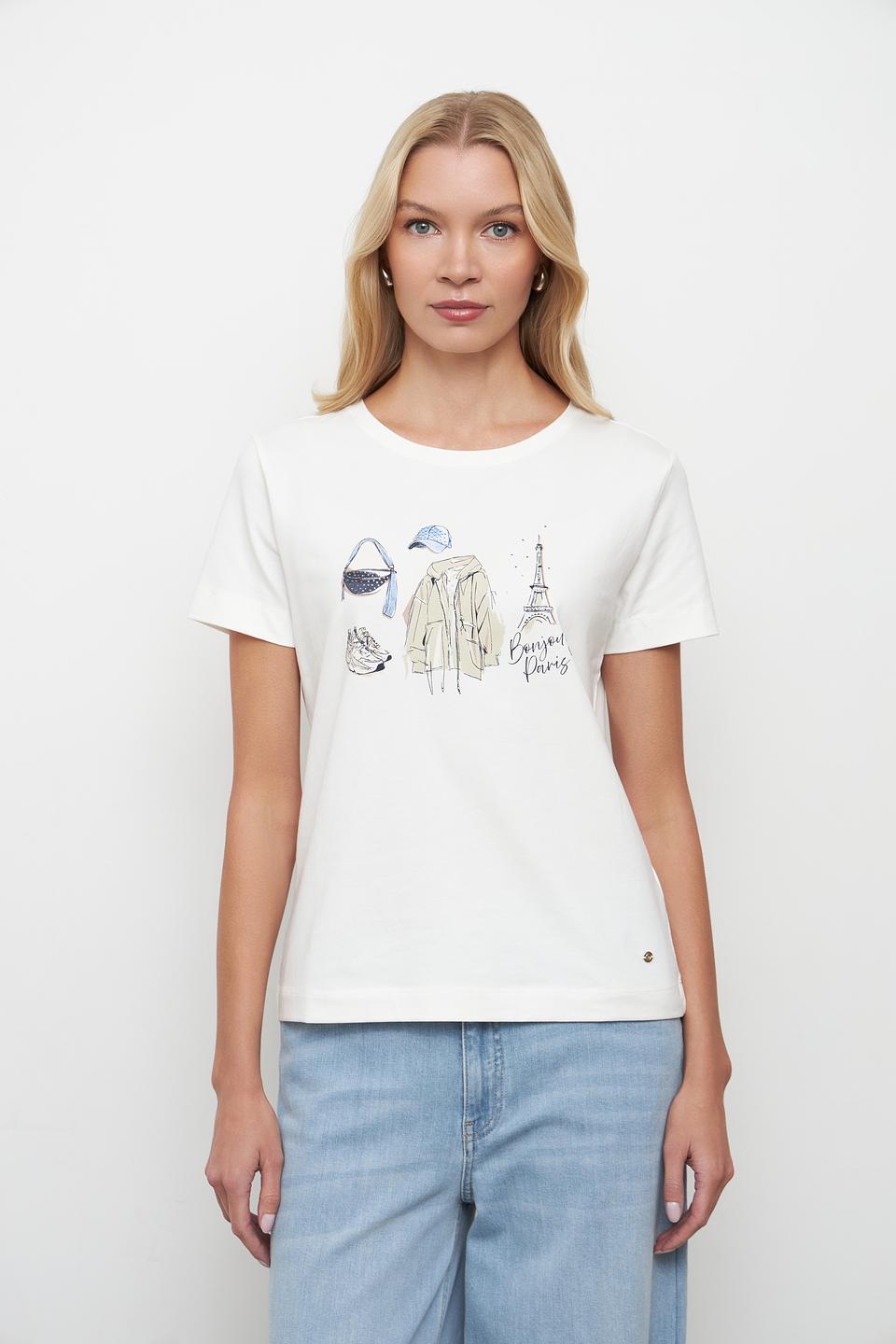 Футболка Betty and Co с принтом Париж