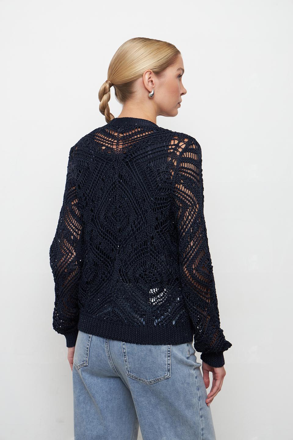 Жакет Monari вязаный тёмно-синий