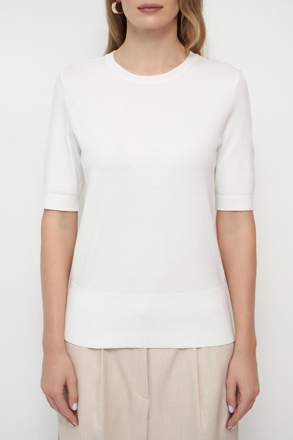 Пуловер Betty Barclay белый с коротким рукавом