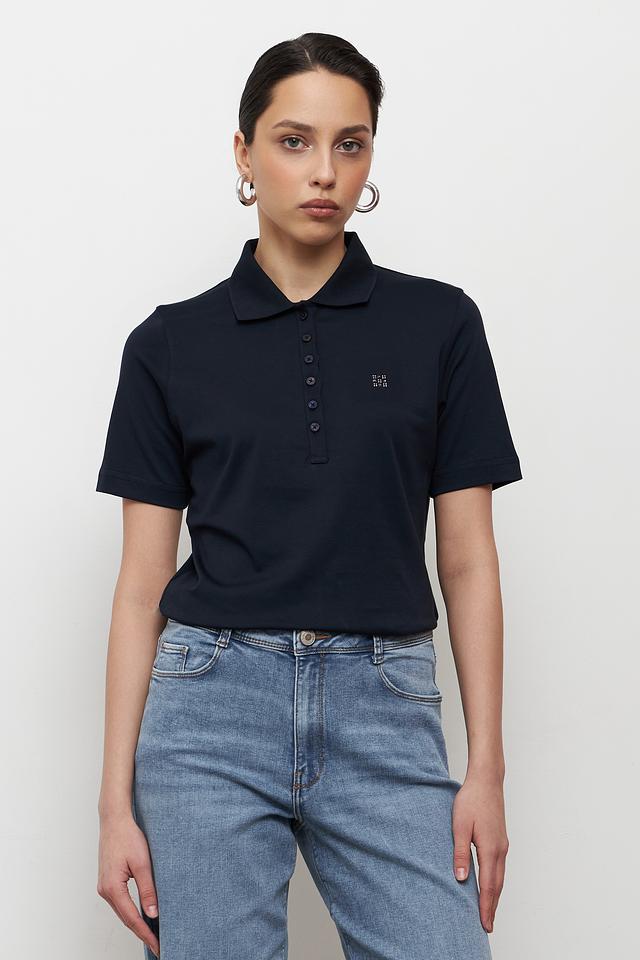 Поло Clarina тёмно-синее