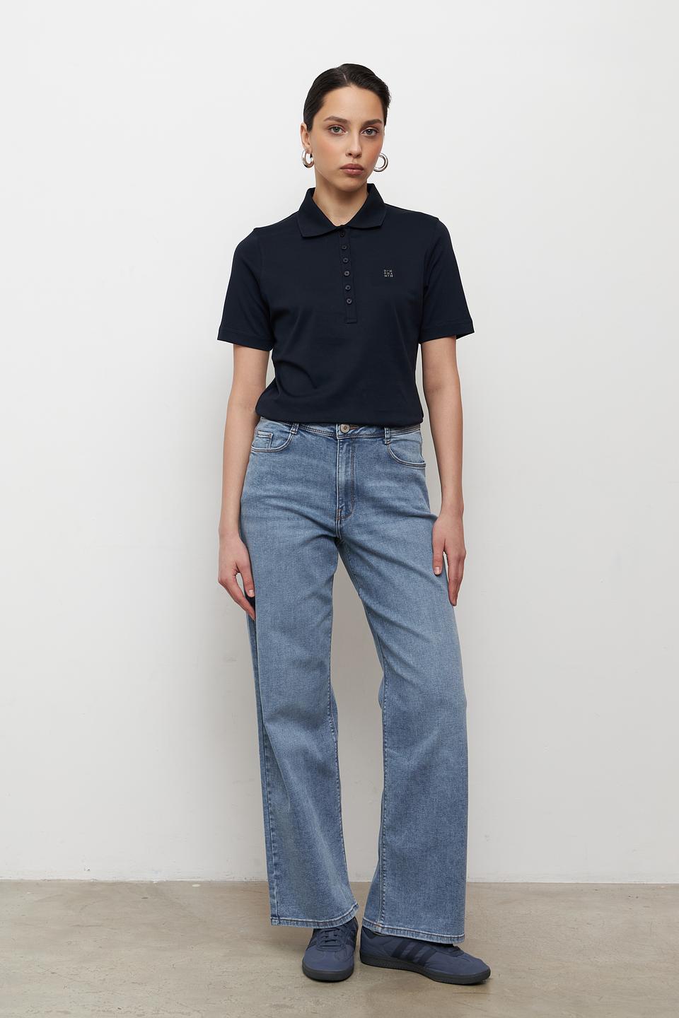 Поло Clarina тёмно-синее