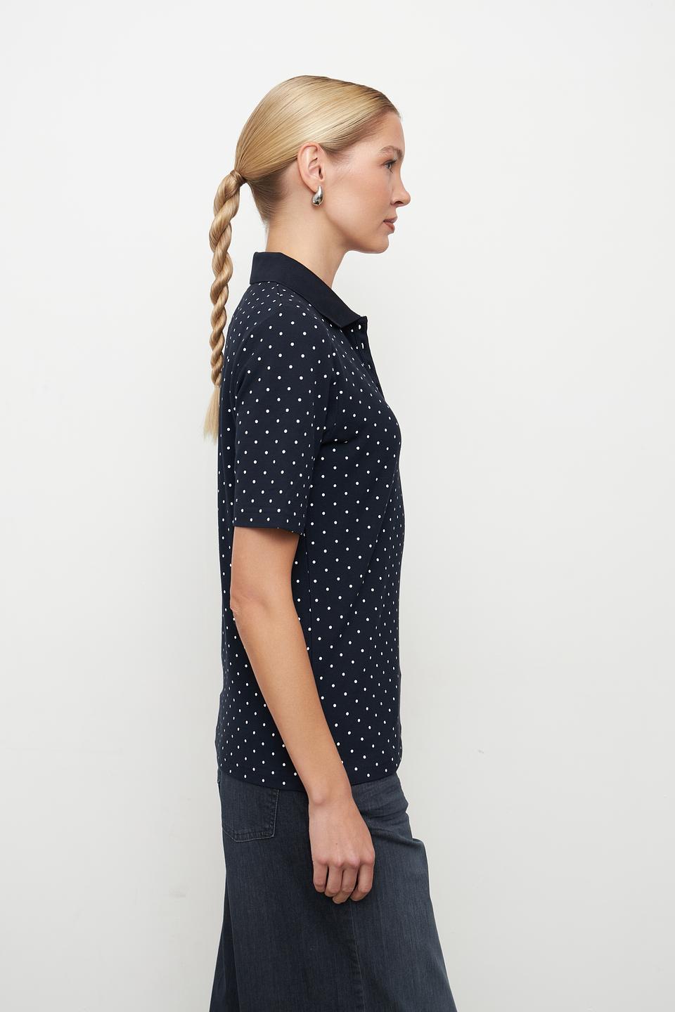 Поло Clarina в горошек