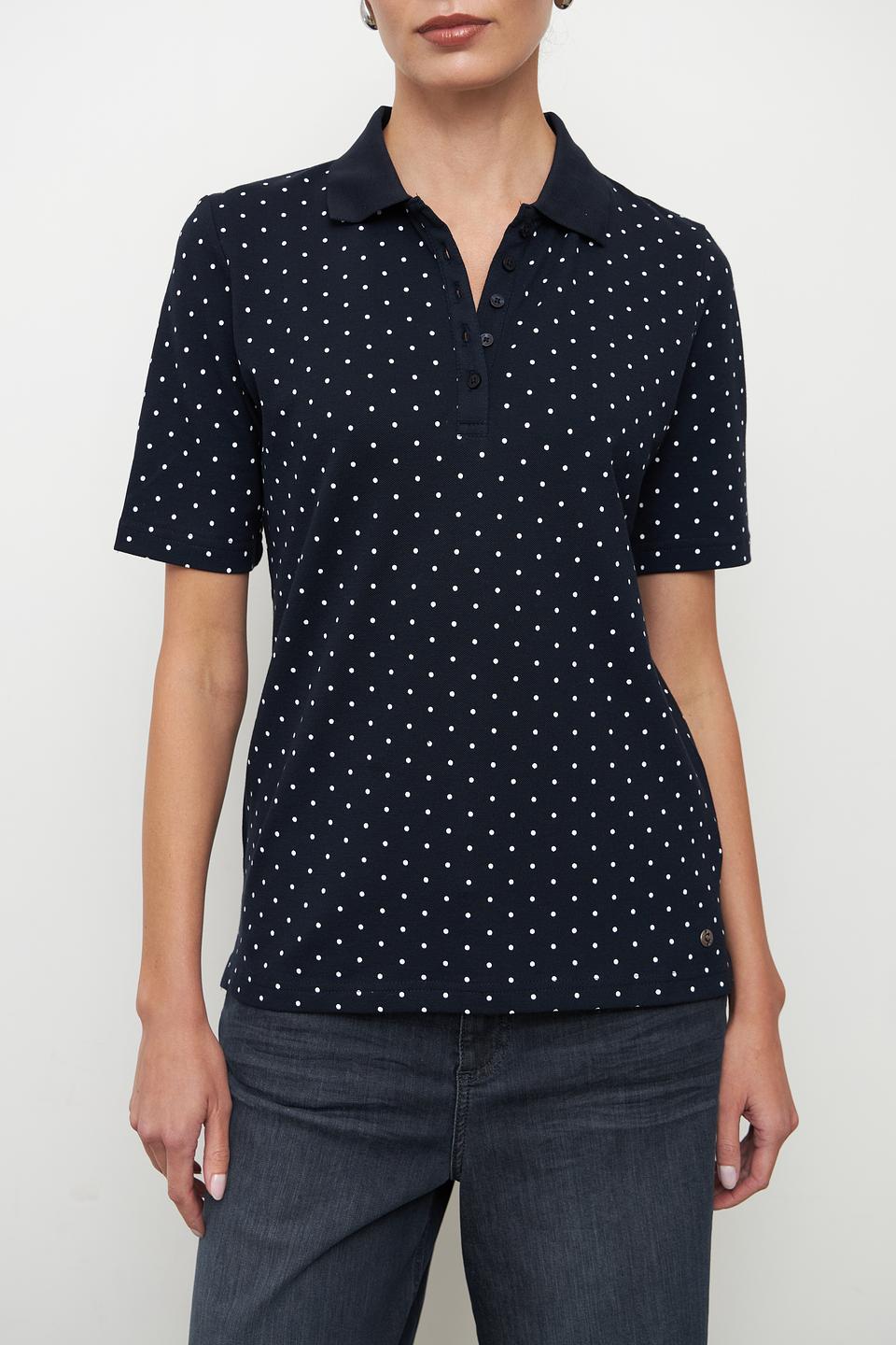 Поло Clarina в горошек