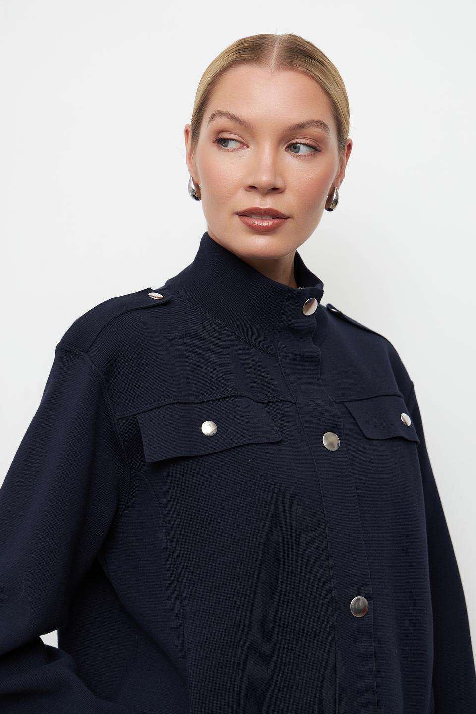 Жакет Monari приталенный тёмно-синий