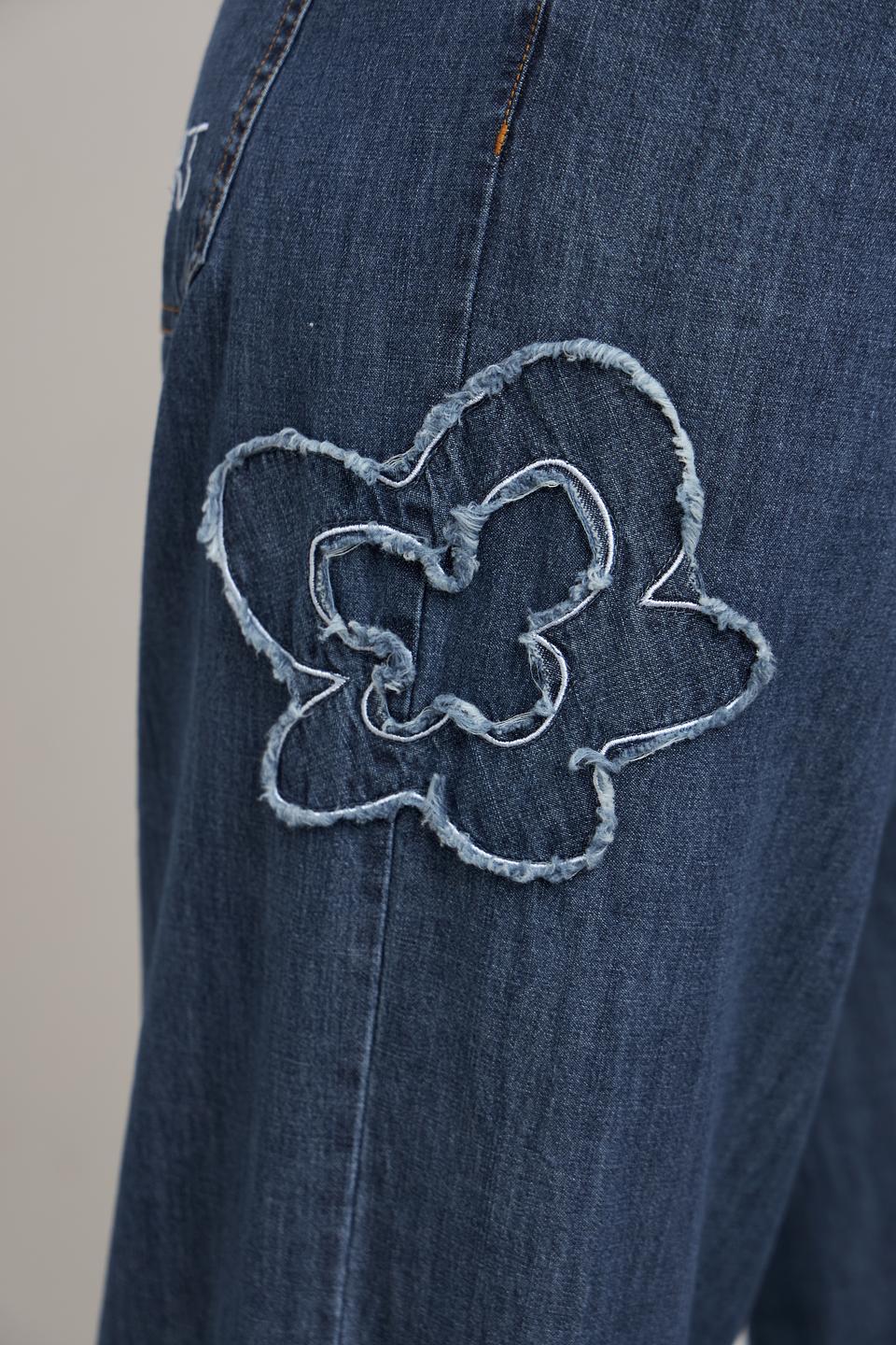 Джинсы Lecomte с вышивкой