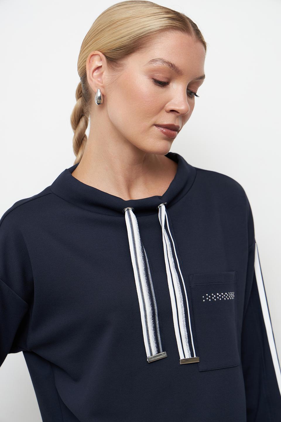 Пуловер Betty Barclay с полосками тёмно-синий