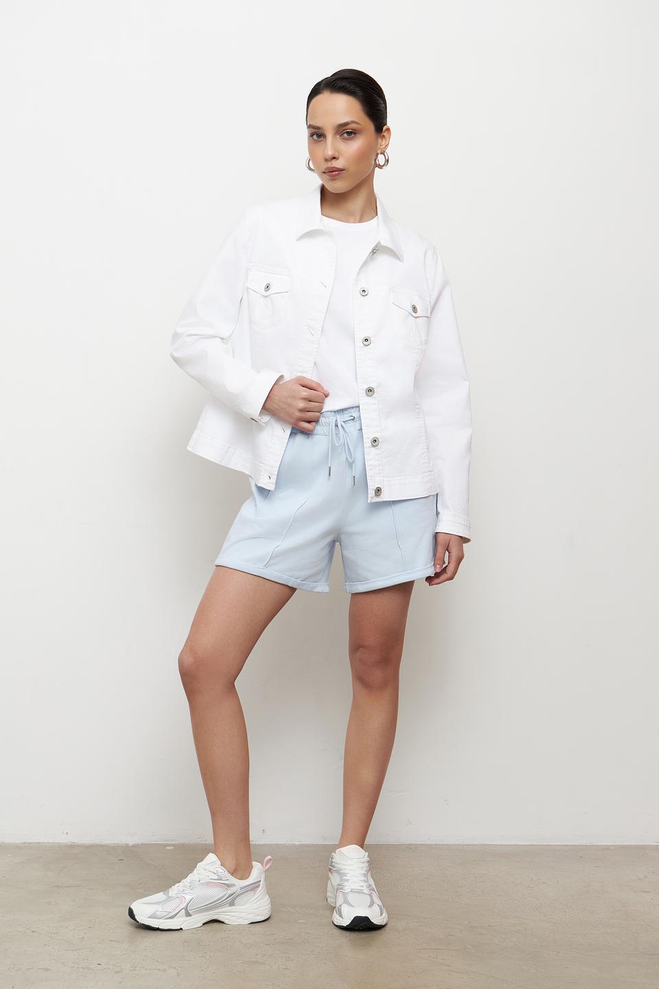 Шорты Pezzo голубые с манжетами