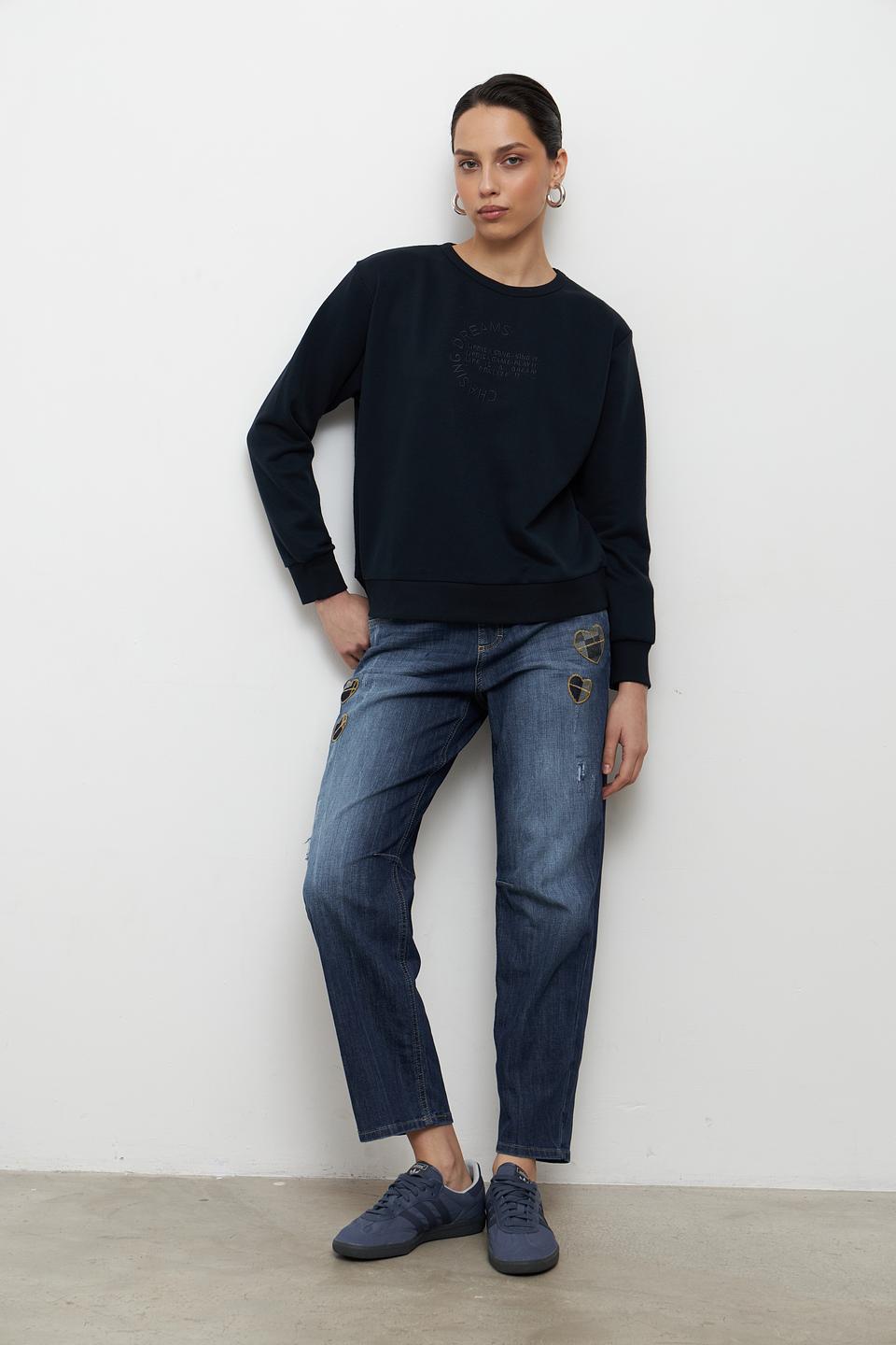 Пуловер Broadway с принтом чёрный