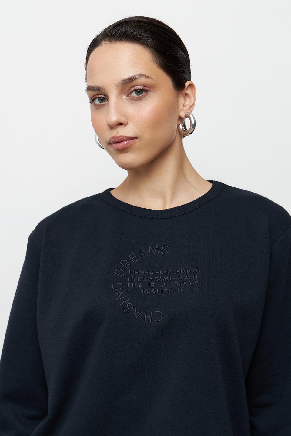 Пуловер Broadway с принтом чёрный