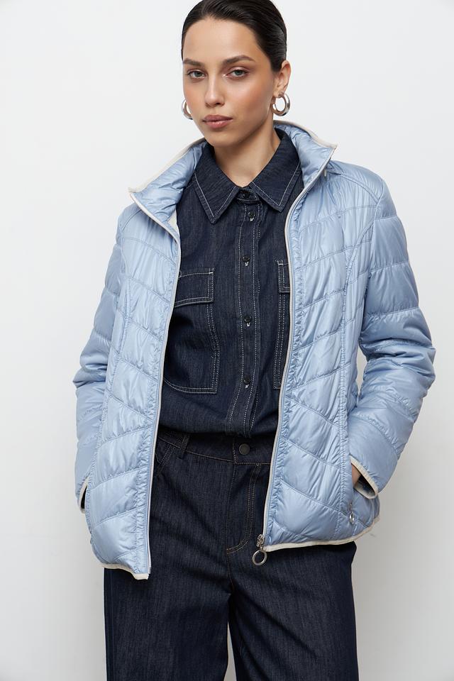 Куртка Lebek стеганая голубая