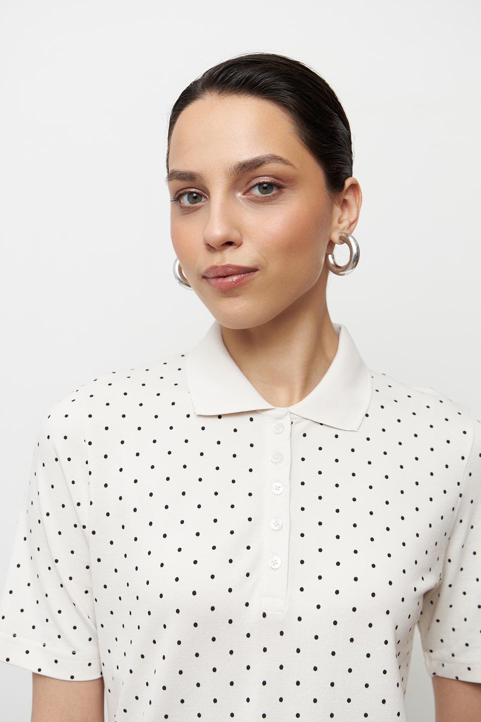 Поло Clarina в горошек