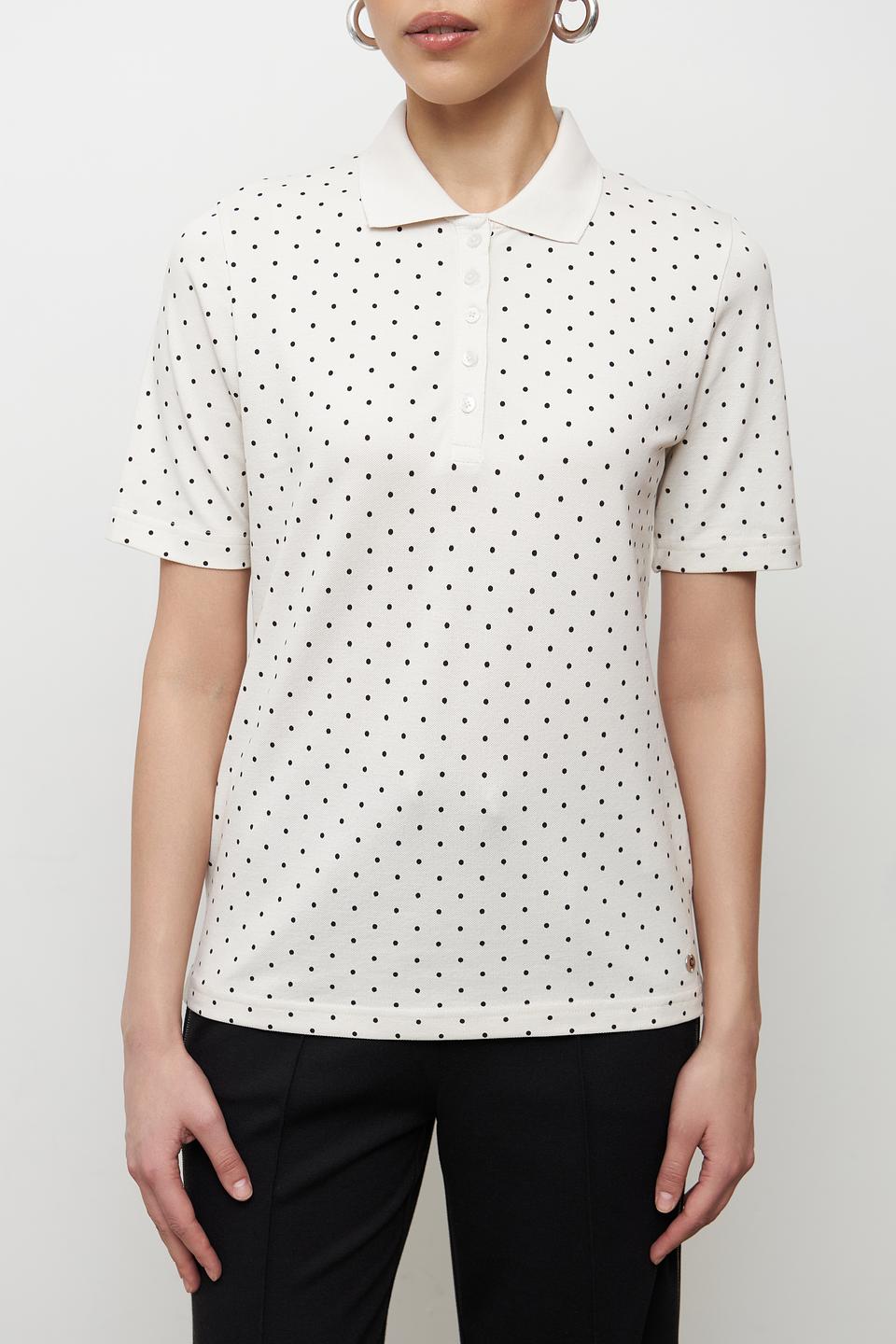 Поло Clarina в горошек