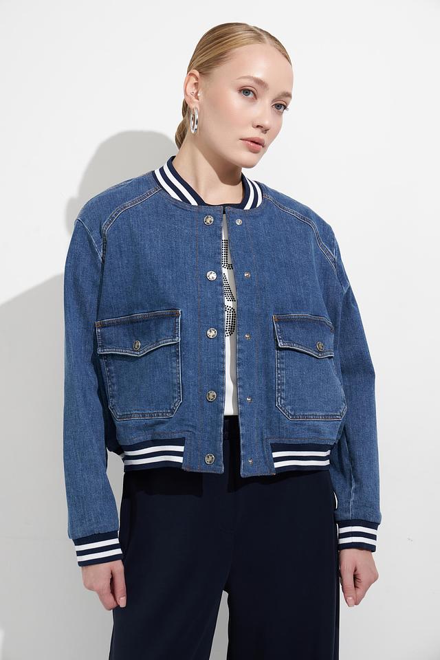 Жакет Lecomte джинсовый с вышивкой