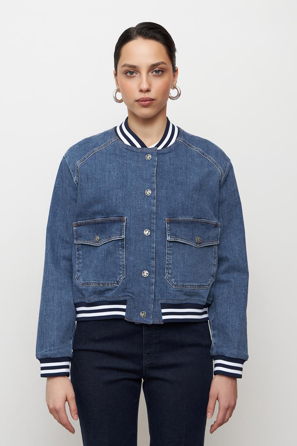 Жакет Lecomte джинсовый с вышивкой