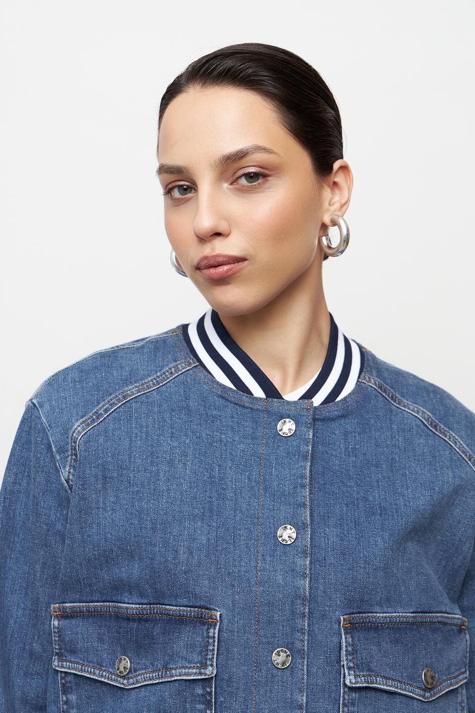 Жакет Lecomte джинсовый с вышивкой