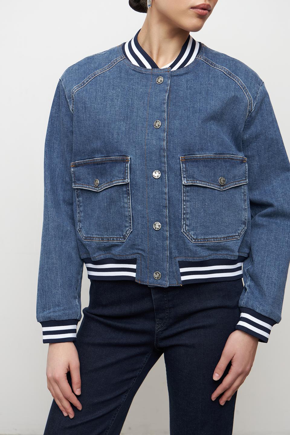 Жакет Lecomte джинсовый с вышивкой