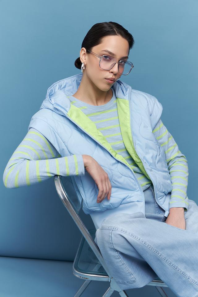 Куртка-жилет Lecomte стеганая голубая