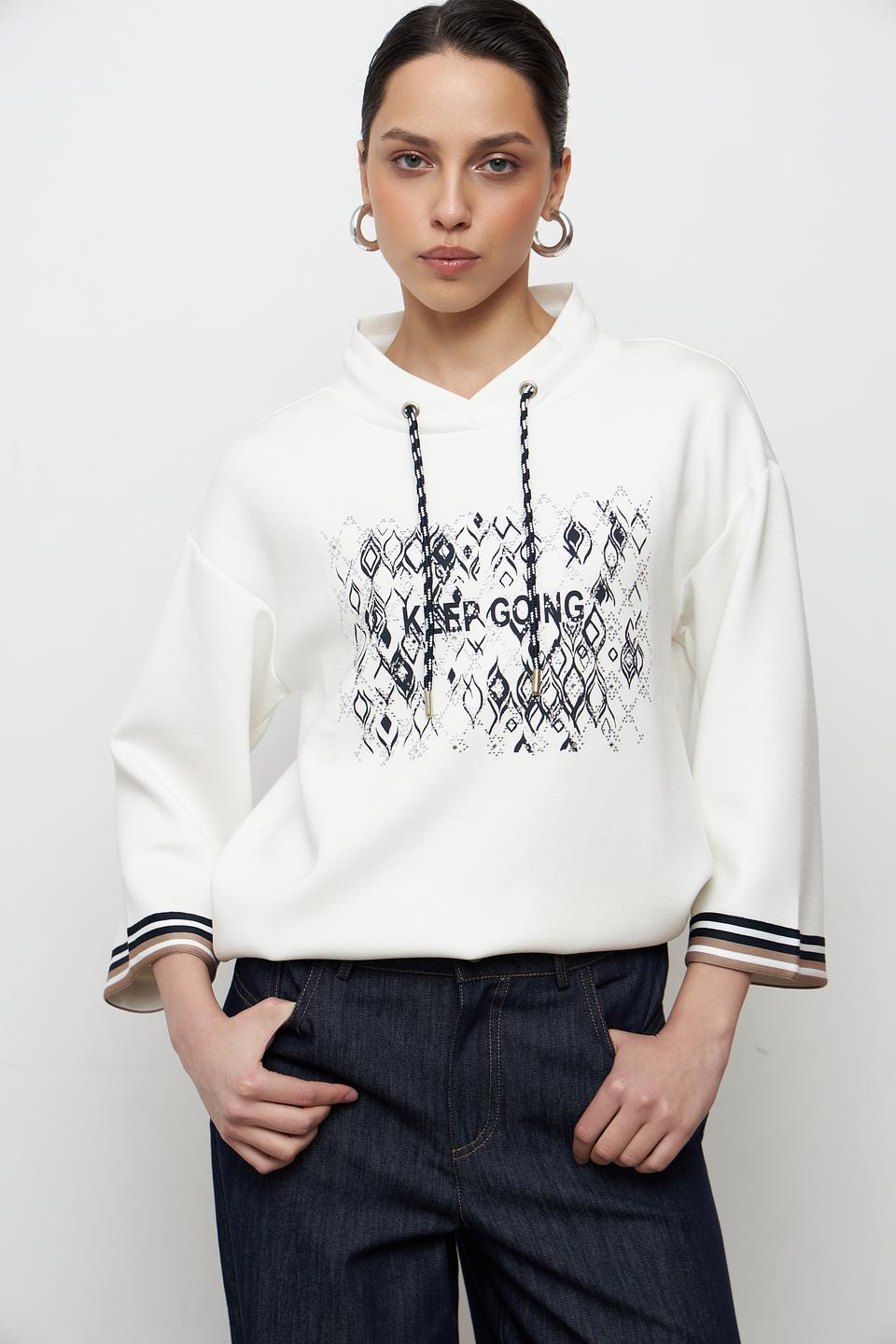 Пуловер Betty Barclay с принтом белый