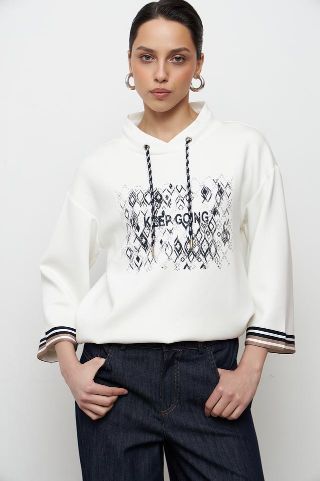 Пуловер Betty Barclay с принтом белый