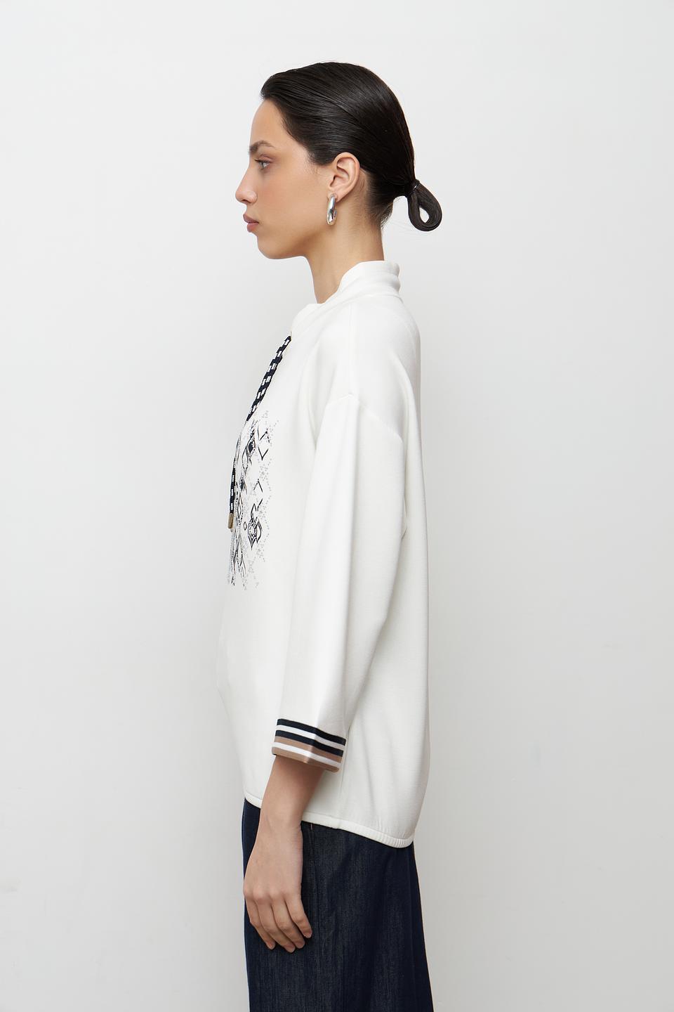 Пуловер Betty Barclay с принтом белый