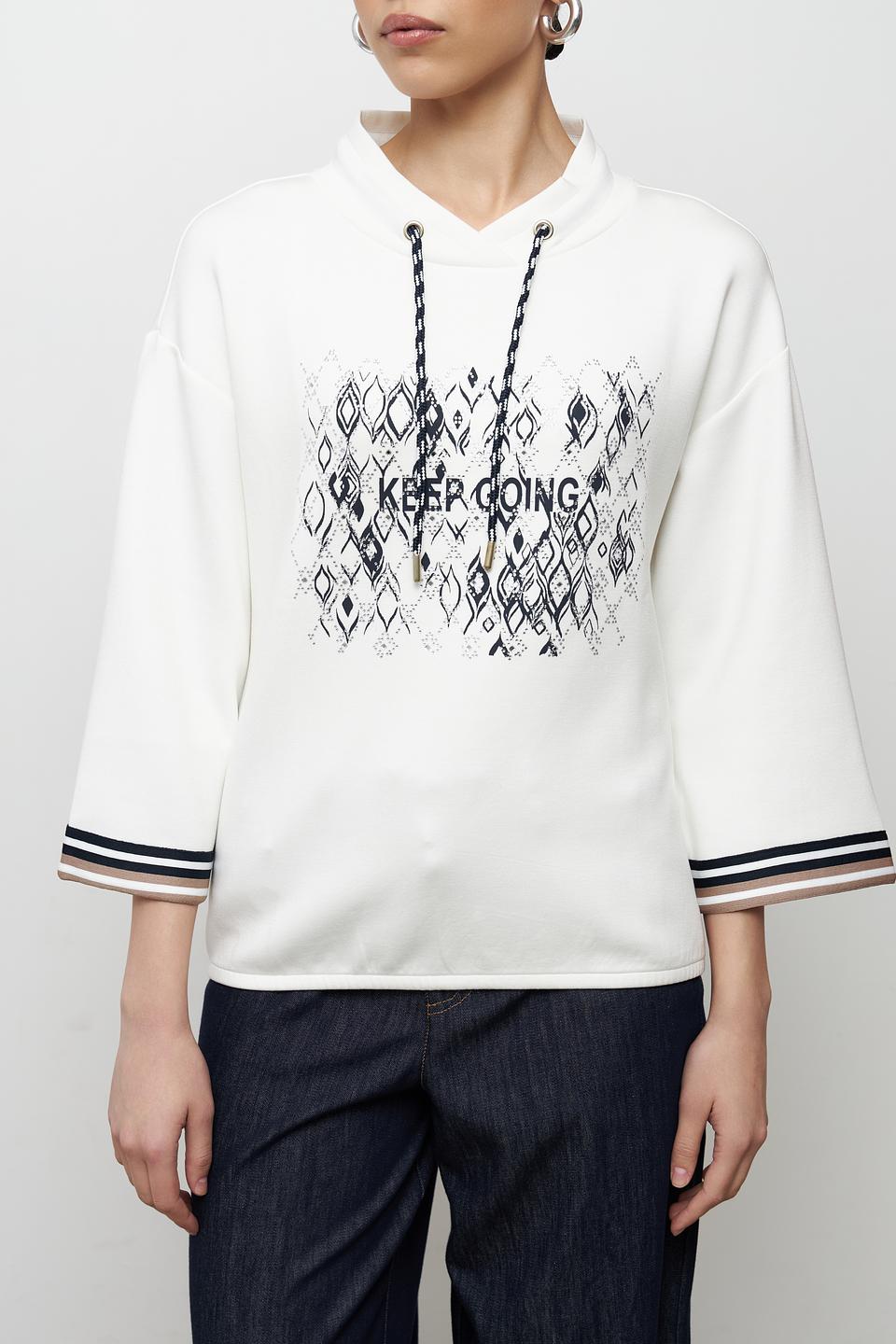 Пуловер Betty Barclay с принтом белый