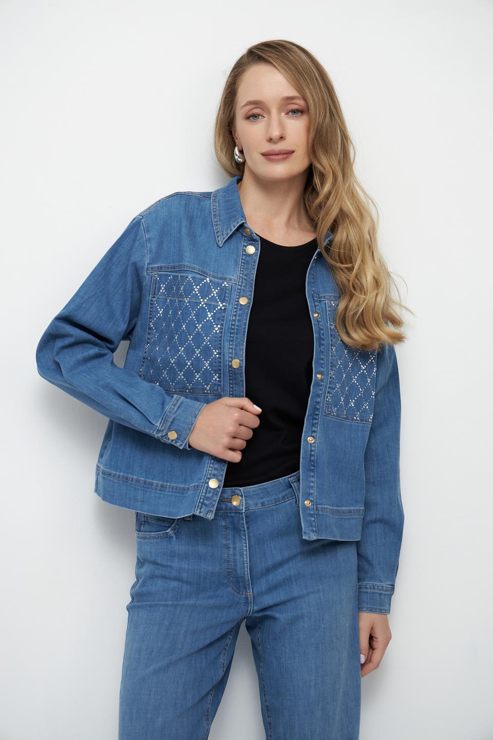 Жакет Betty Barclay деним с вышивкой