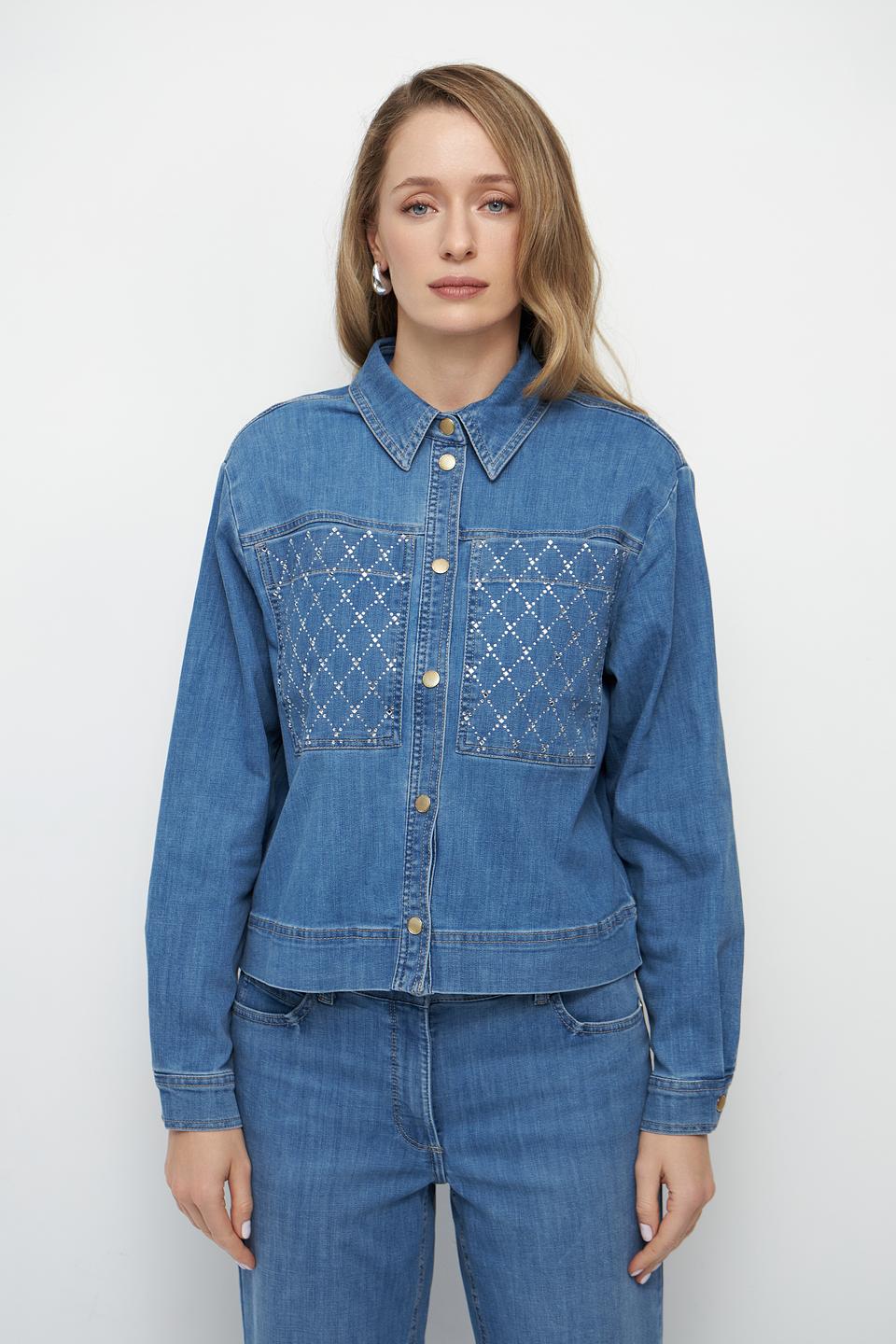 Жакет Betty Barclay деним с вышивкой