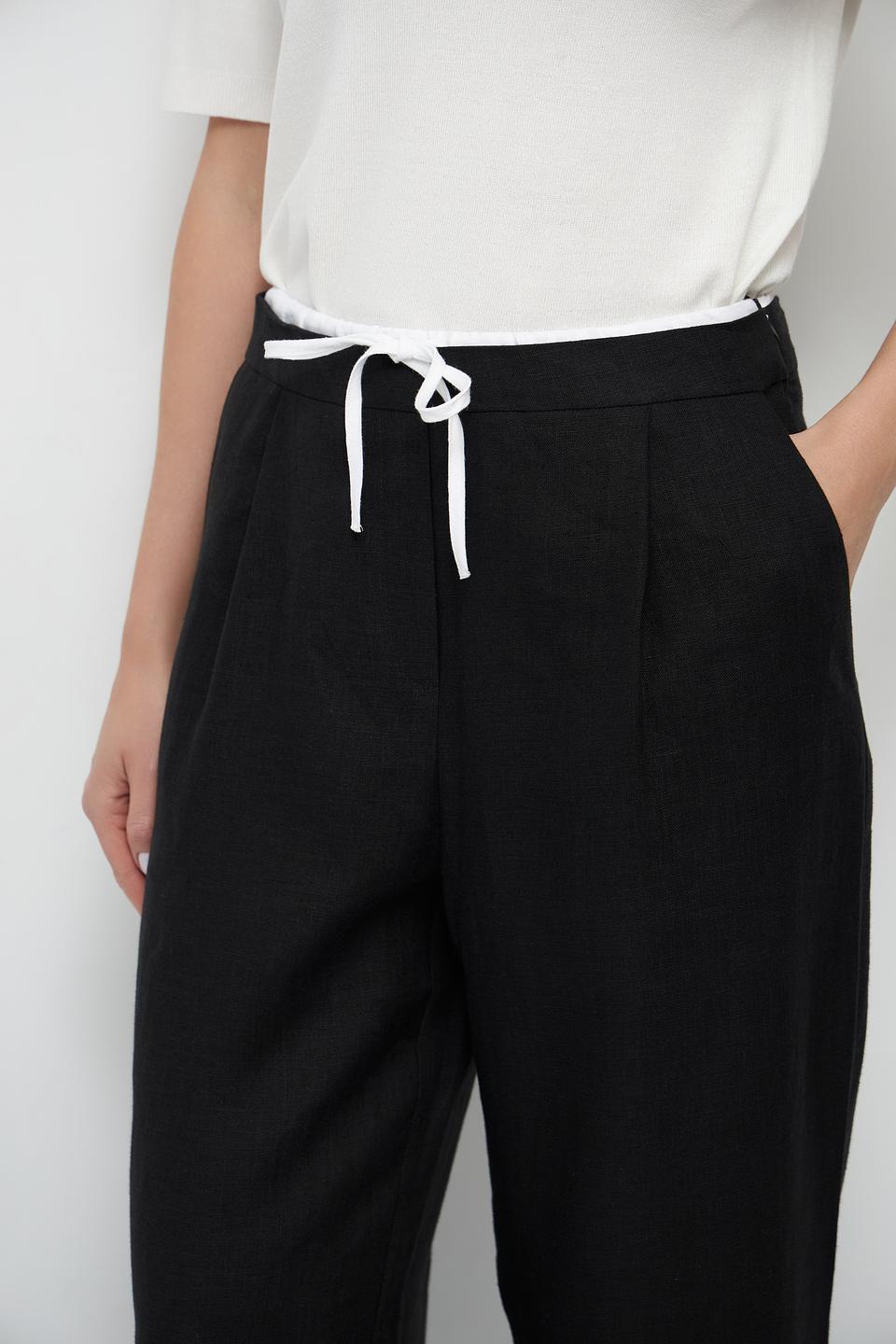 Брюки Electra style чёрные с завязками