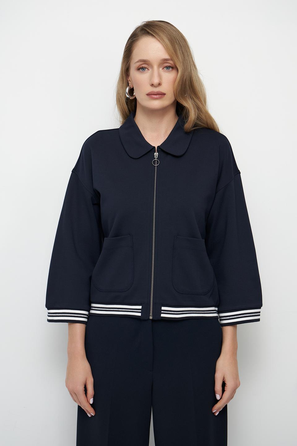 Жакет Betty Barclay темно-синий с полосками