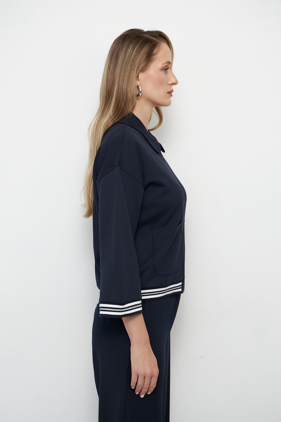 Жакет Betty Barclay темно-синий с полосками