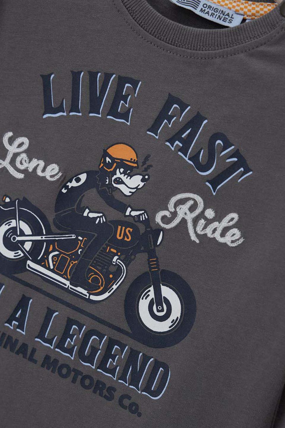 Футболка Original Marines серая с принтом