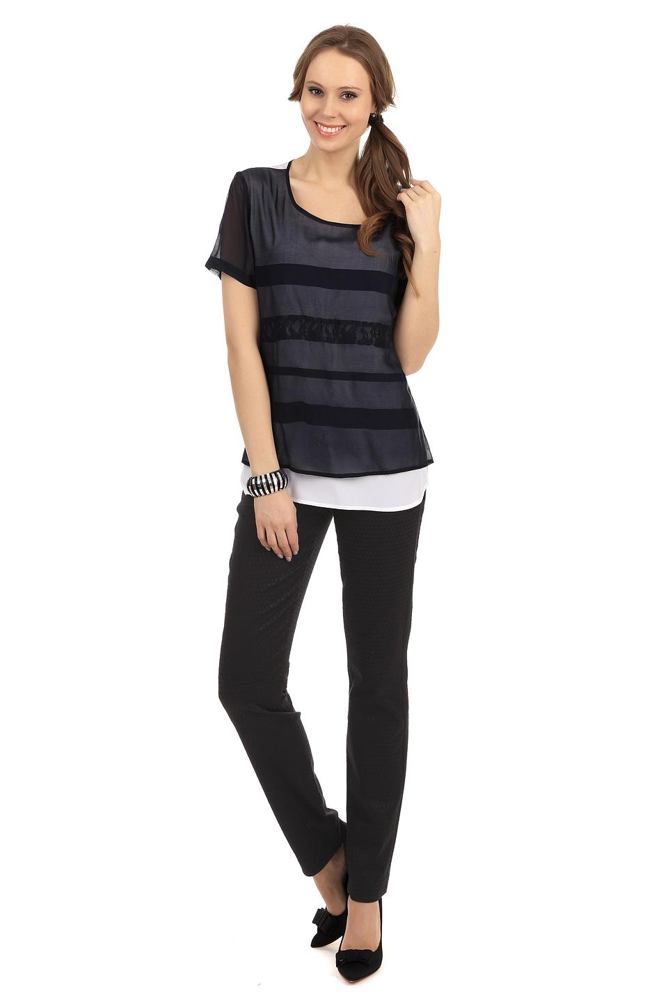 Блуза Tuzzi с кружевом черная