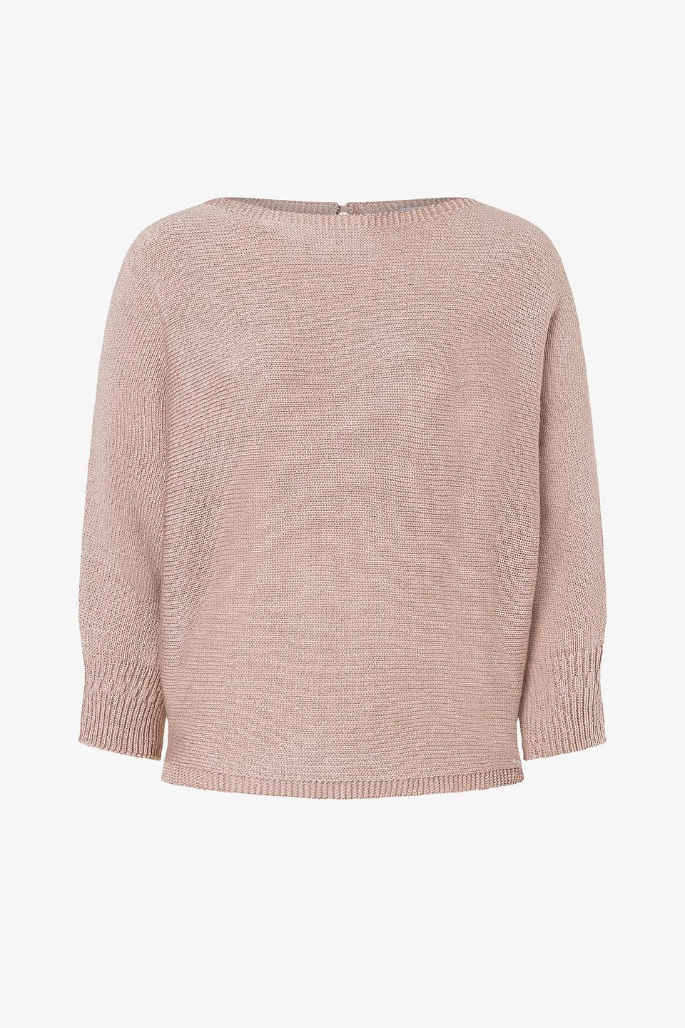 Пуловер MORE and MORE бежевый с рукавом-фонарик