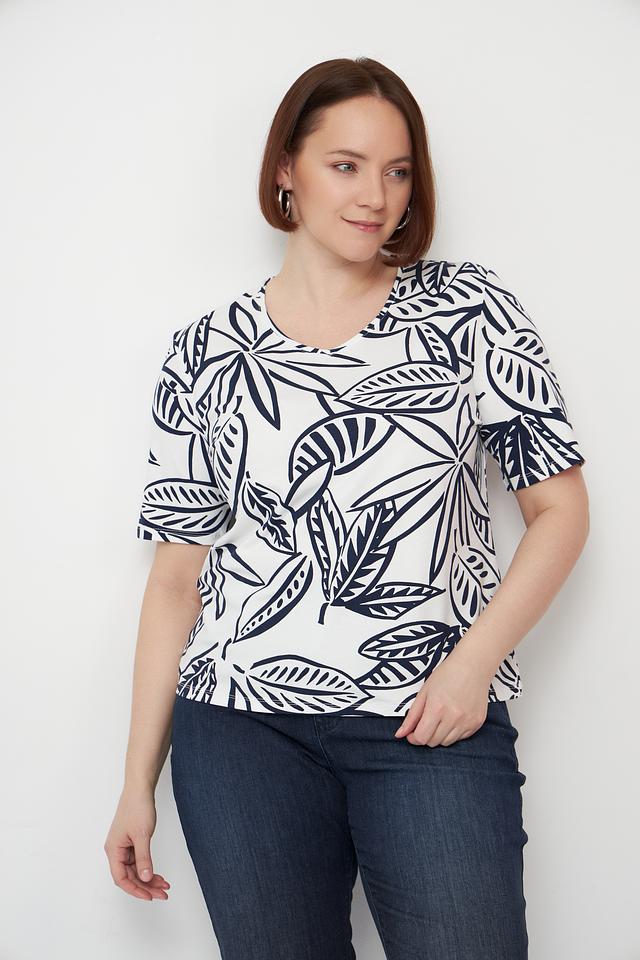 Футболка Lebek с тропическим принтом