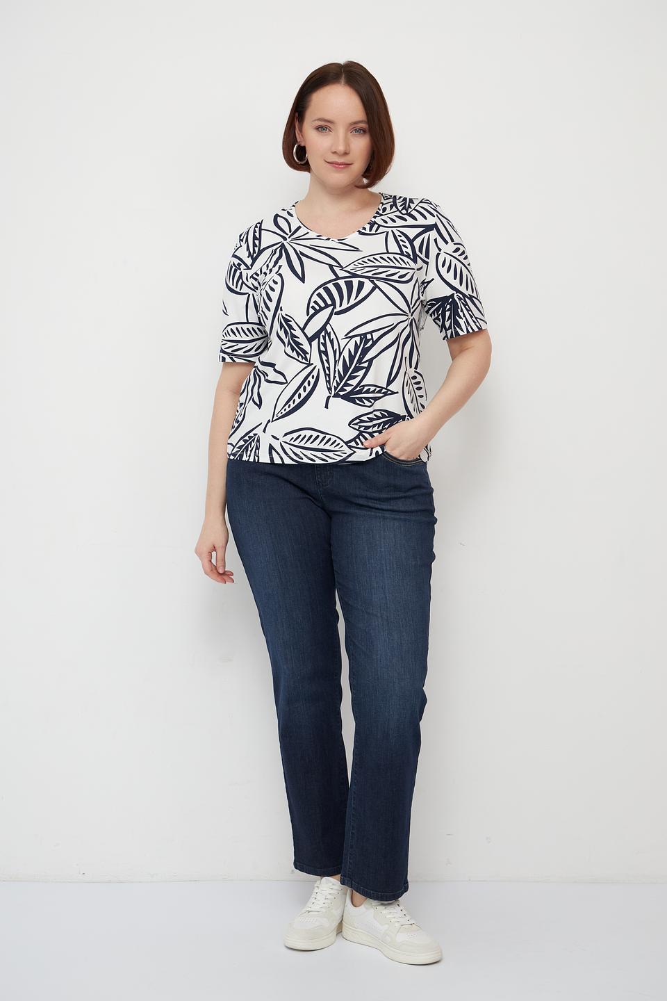 Футболка Lebek с тропическим принтом