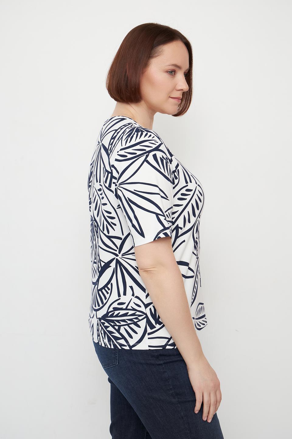 Футболка Lebek с тропическим принтом