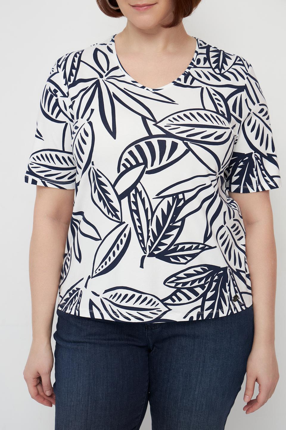 Футболка Lebek с тропическим принтом