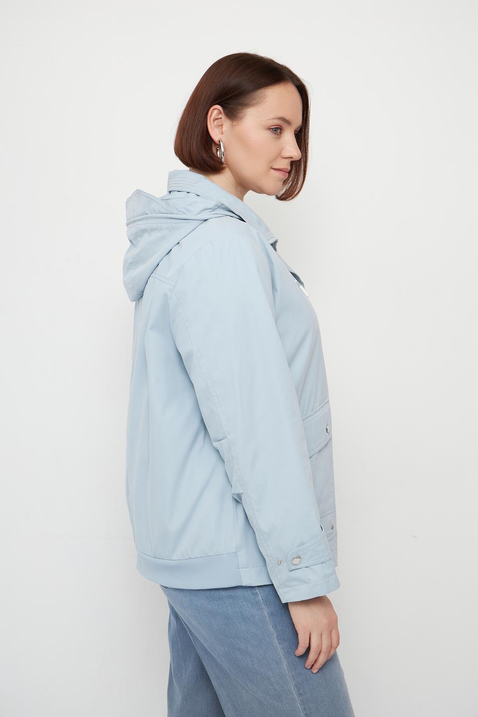 Куртка Lebek голубая с капюшоном