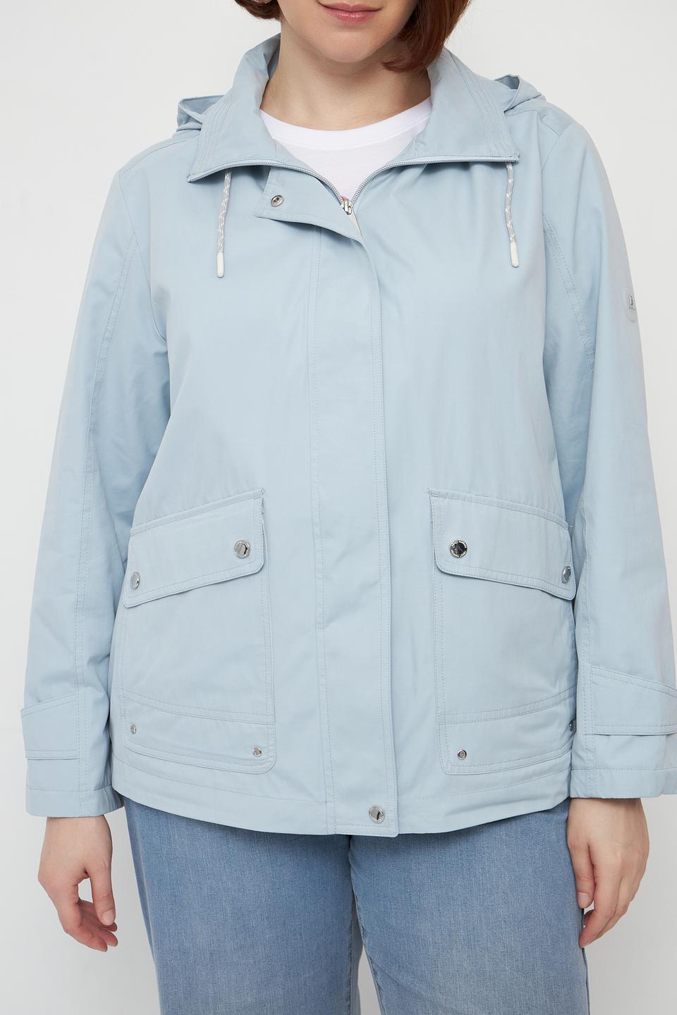 Куртка Lebek голубая с капюшоном