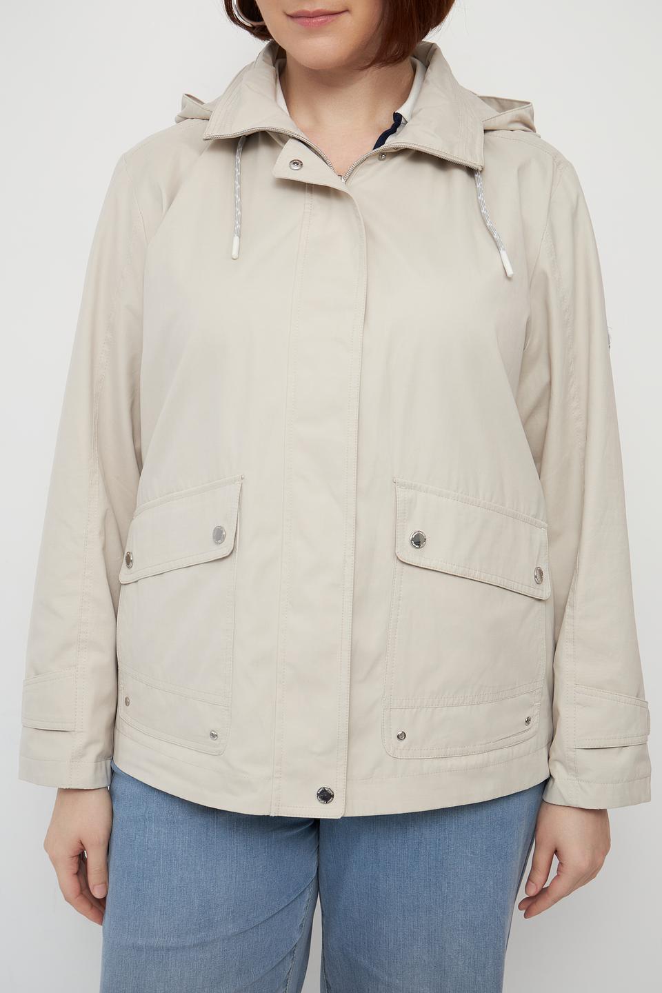 Куртка Lebek бежевая с капюшоном