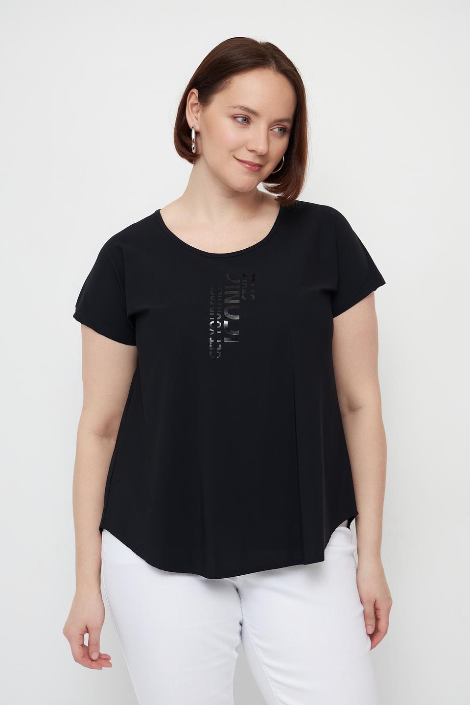 Футболка Doris Streich с логотипом чёрная