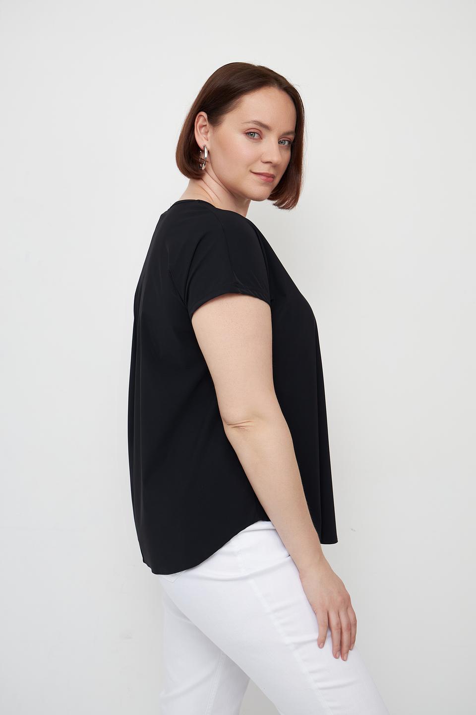 Футболка Doris Streich с логотипом чёрная